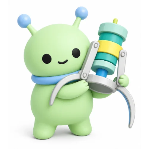 Alien avatar holding a claw