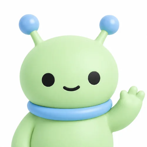 Alien avatar waving